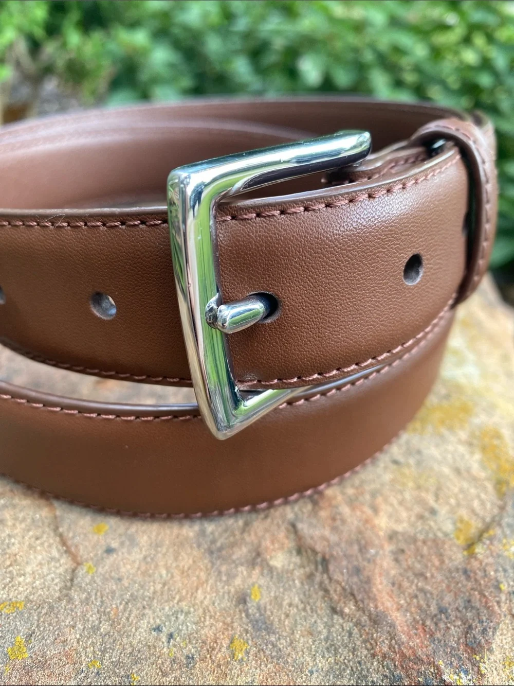 J. Crew Brown 100% Leather  Classic Dress Belt